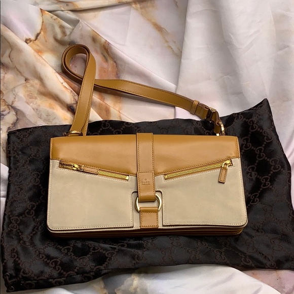 Authentic Gucci leather/suede shoulder bag - Picture 2 of 16